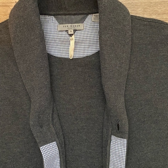 Ted Baker Gray Fleece Button Front Jacket Size 5 (42) - Picture 4 of 12